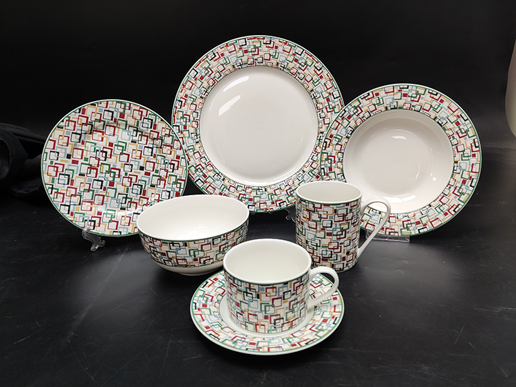RAH-I138 New Bone China In-glaze Dinner Set 