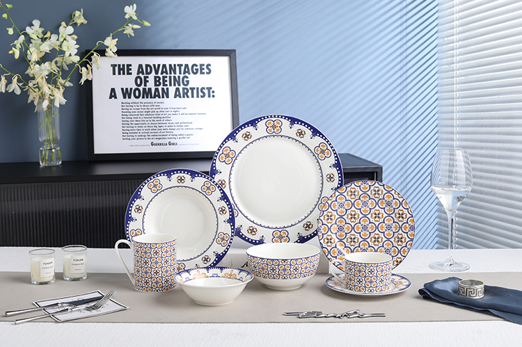 RAH-I128 New Bone China In-glaze Dinner Set