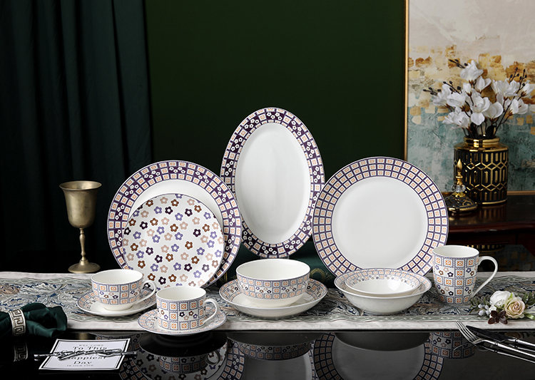 RAH-I109 New Bone China In-glaze Dinner Set 