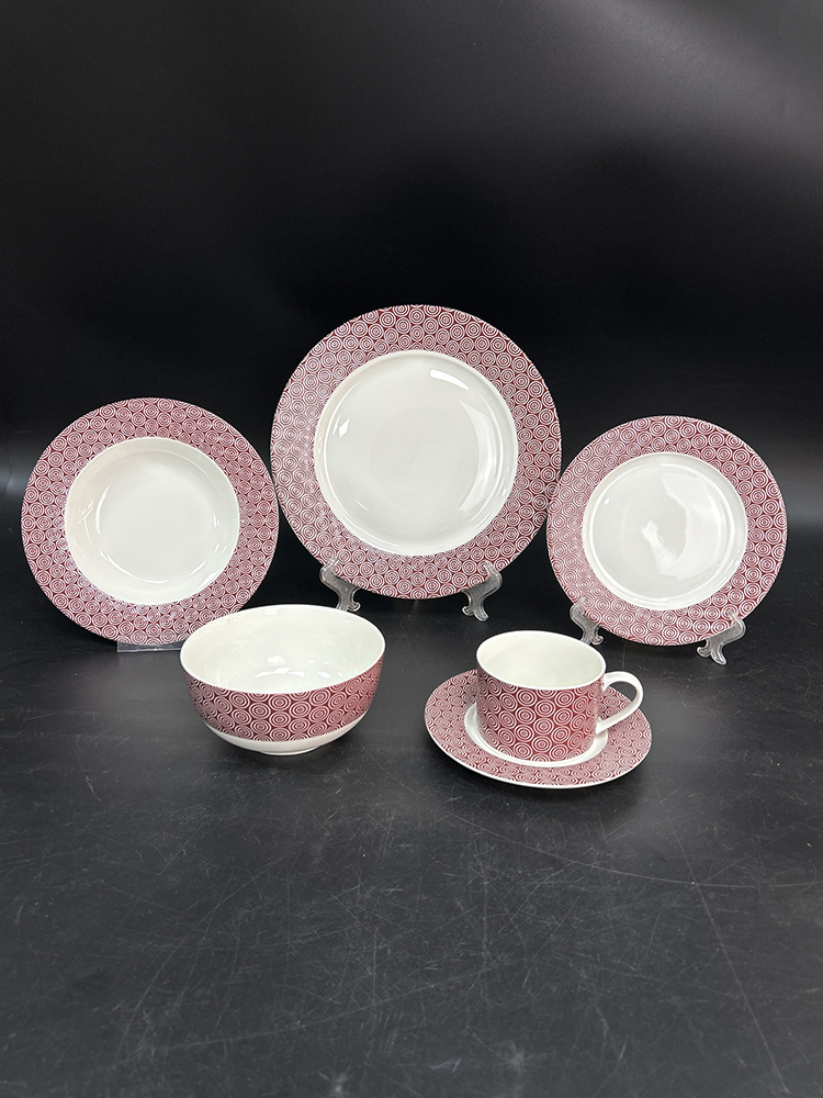 RAH-I98 New Bone China In-glaze Dinnerware Set 