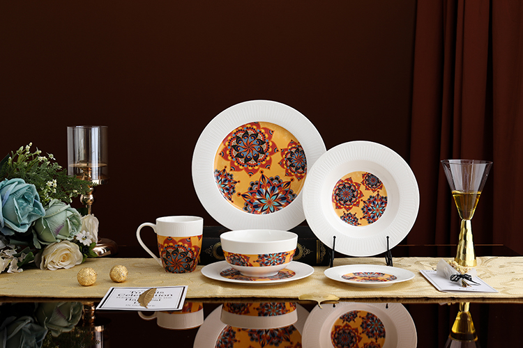 RAH-I86 New Bone China In-glaze Dinnerware Set