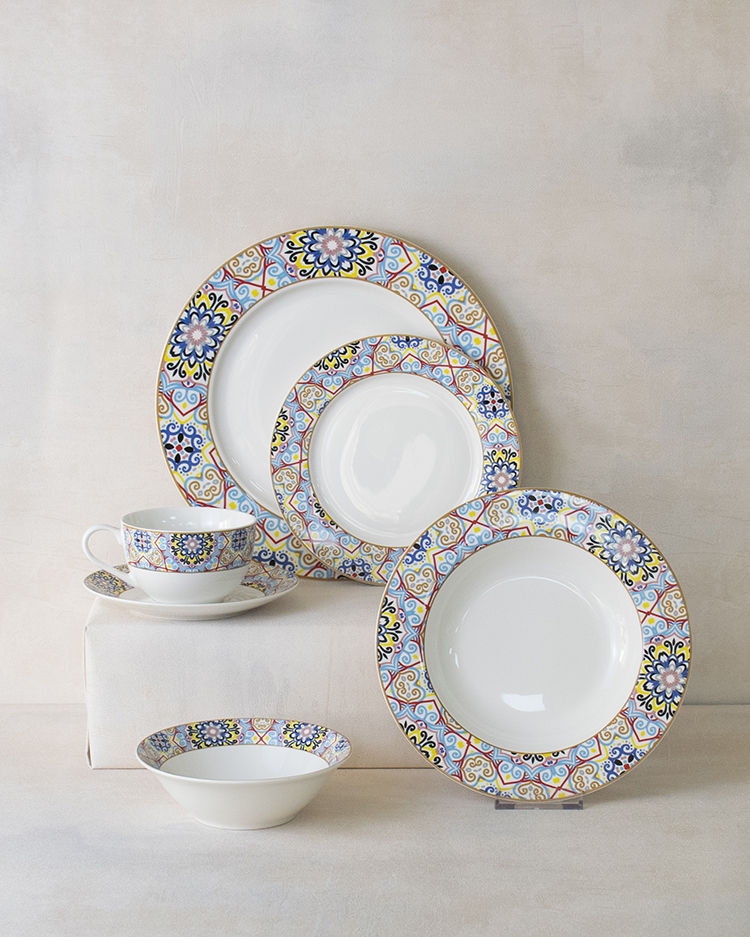 RAH-I81 New Bone China In-glaze Dinnerware Set