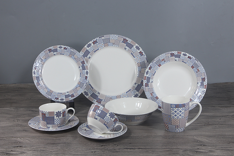 RAH-I77 New Bone China In-glaze Dinnerware Set