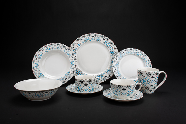 RAH-I74 New Bone China In-glaze Dinnerware Set
