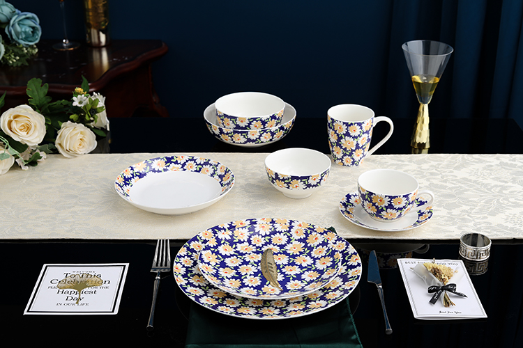 RAH-I61 New Bone China In-glaze Dinnerware Set 