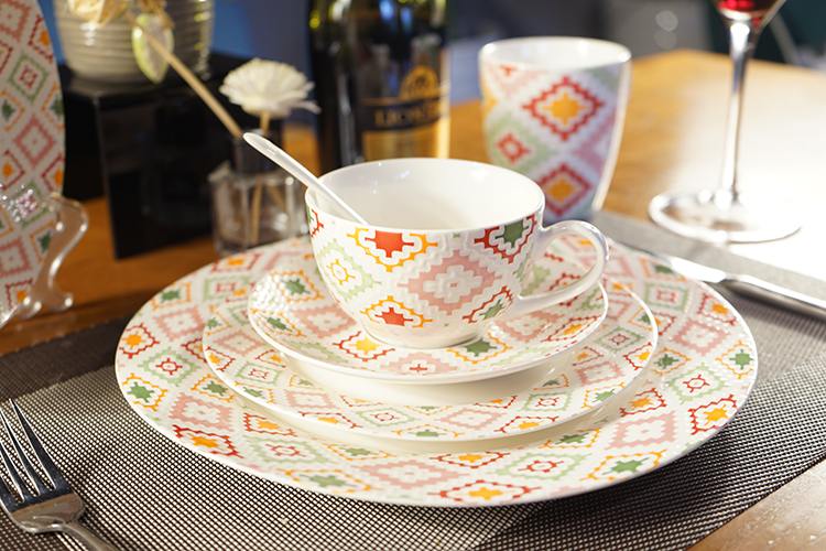 RAH-I58 New Bone China In-glaze Dinnerware Set 
